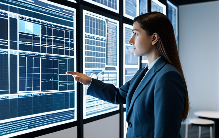 A focused professional strategist, wearing a sharp, modest business suit, meticulously planning on a sleek, transparent holographic display that projects complex strategic flowcharts and abstract data visualizations. The setting is a minimalist, modern high-tech office bathed in soft, indirect lighting. The image conveys deep concentration and intellectual mastery. fully clothed, appropriate attire, safe for work, correct proportions, professional dress, natural pose, family-friendly, perfect anatomy, well-formed hands, proper finger count, natural body proportions, appropriate content.