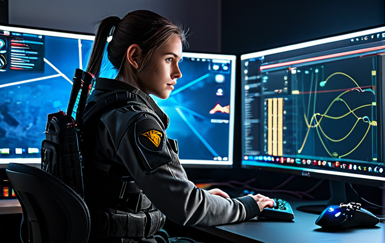 **

"A determined female Eternal Return player, fully clothed in a tactical outfit, intensely focused on her monitor displaying in-game stats and graphs analyzing character balance adjustments. Background: a gamer's room filled with equipment. Style: dynamic lighting, professional gaming setup, perfect anatomy, appropriate attire, safe for work, family-friendly, high quality."

**