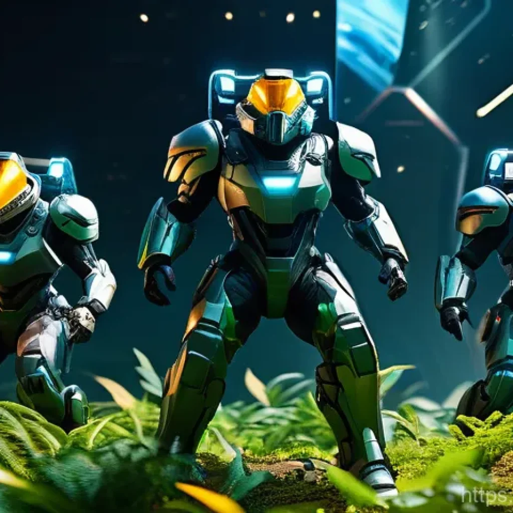 이터널리턴 팬 커뮤니티 협력 - **Dynamic Team Battle on Lumia Island**
"An intense, action-packed scene featuring three diverse...