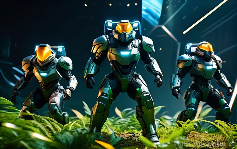 이터널리턴 팬 커뮤니티 협력 - **Dynamic Team Battle on Lumia Island**
    "An intense, action-packed scene featuring three diverse...