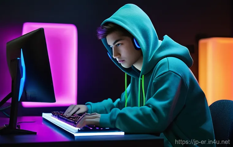 이터널리턴 유저 신고 절차 - **Prompt:** A young, gender-neutral gamer, dressed in a comfortable, modest hoodie and jeans, is dee...