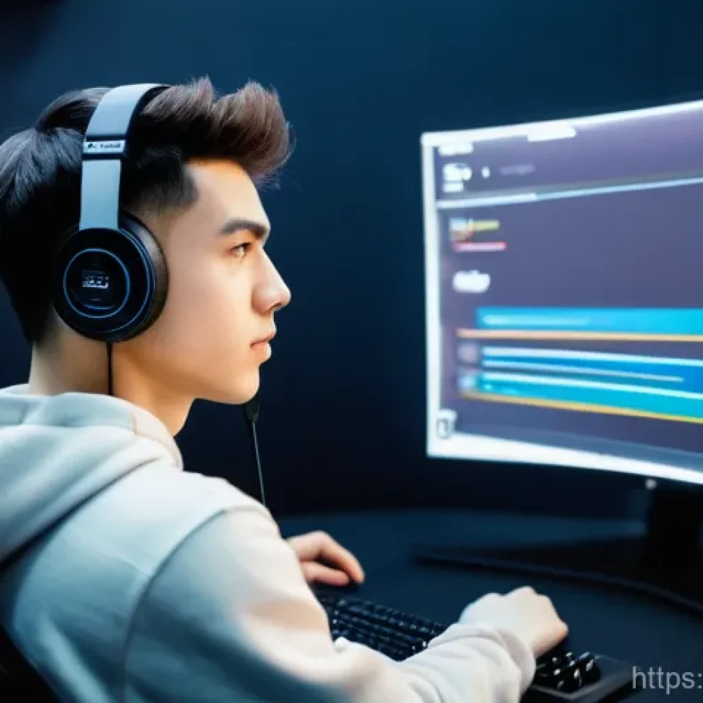 이터널리턴 스트리머 추천 가이드 - **Detailed Explanation Streamer:** A young adult streamer, around 20-25 years old, with a studious e...