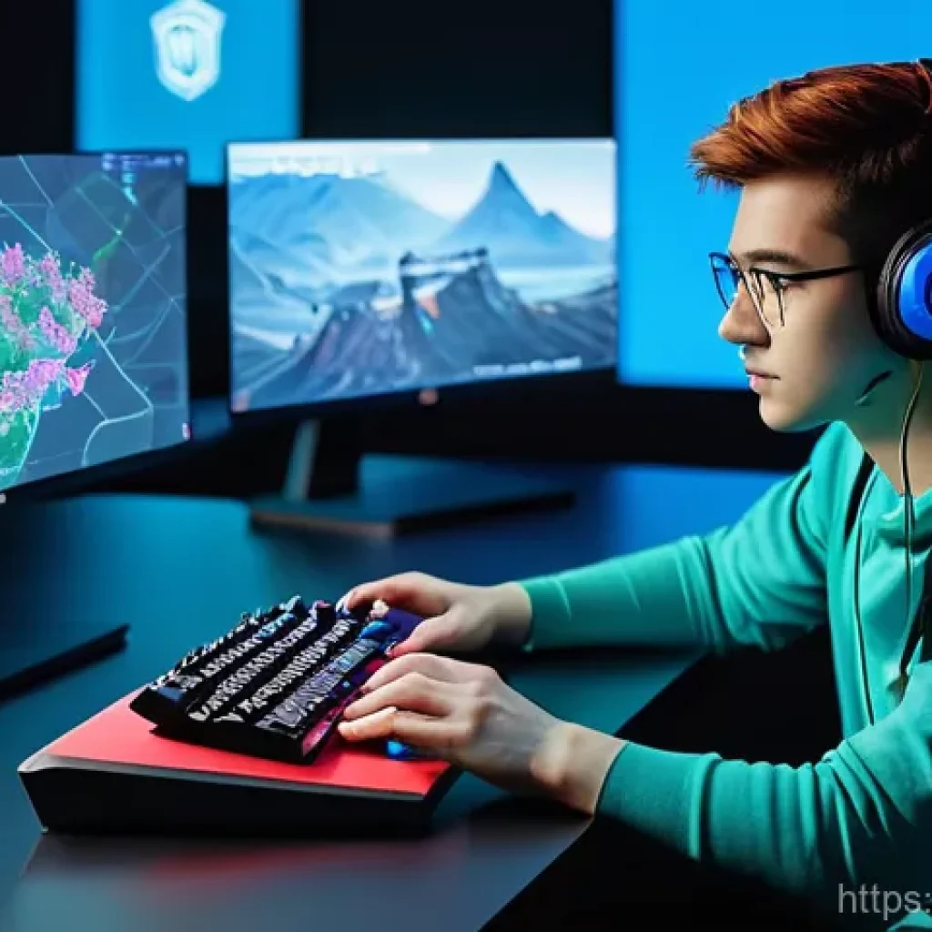 이터널리턴 전투 데이터 분석 - **Prompt:** A focused professional gamer, gender-neutral, approximately mid-20s, with short, neat ha...